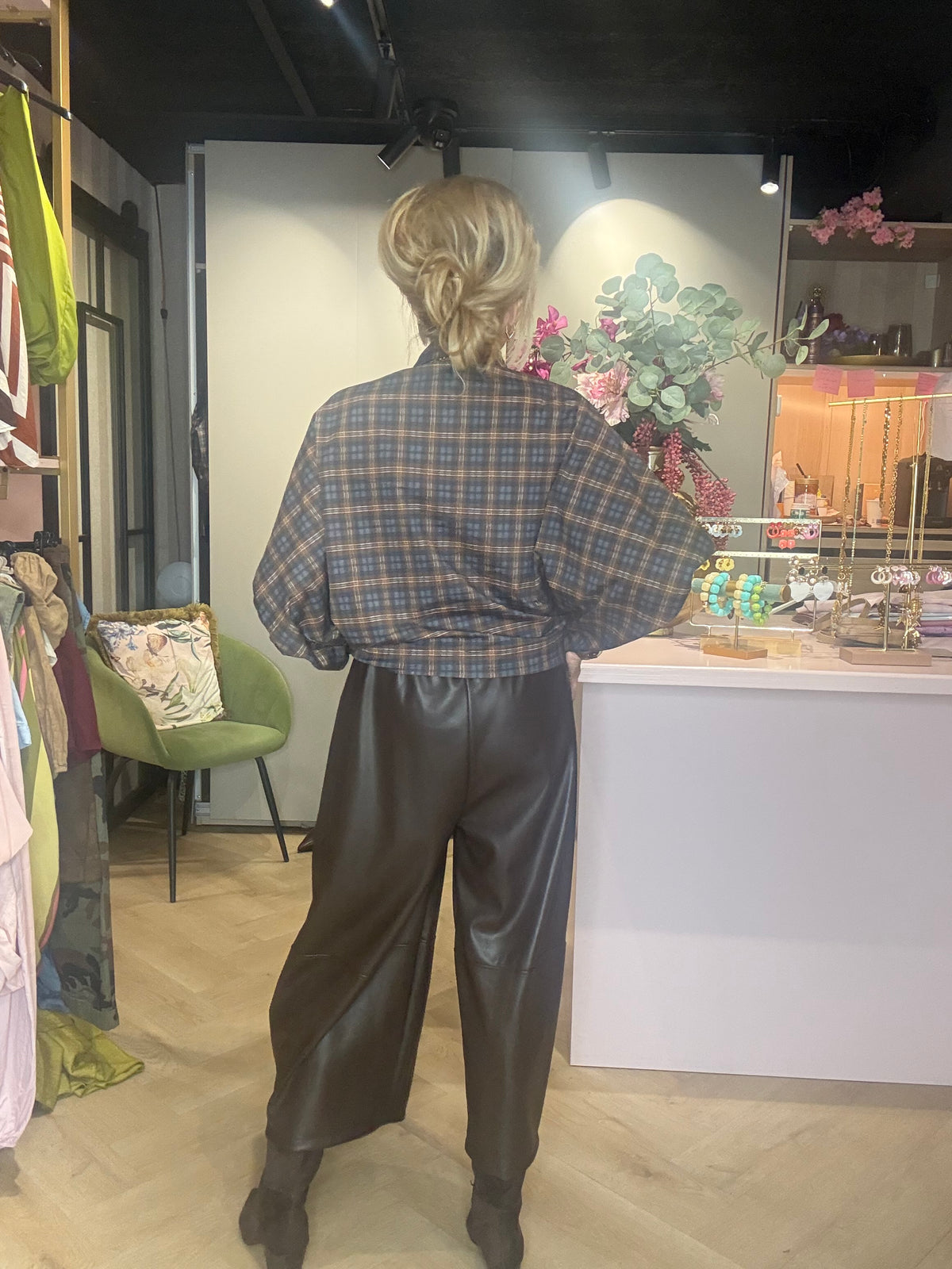 Culotte-Hose Dunkelbraun Falten puh
