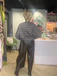 Culotte-Hose Dunkelbraun Falten puh