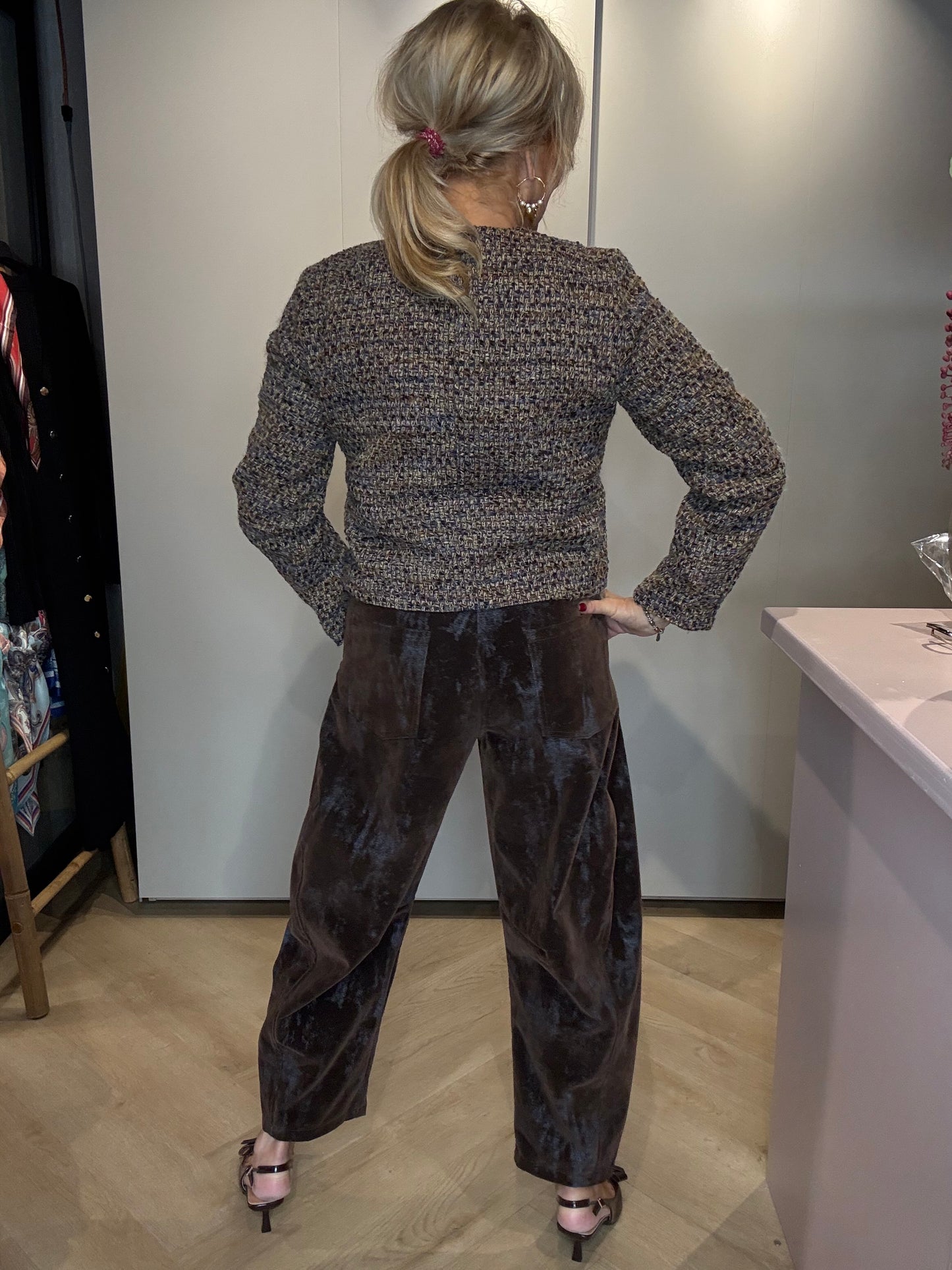 Broek Barrel Bruin Blauw