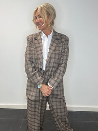 Colbert ruit bruin taupe