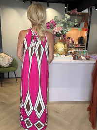 Jurk  Ava pink Halther