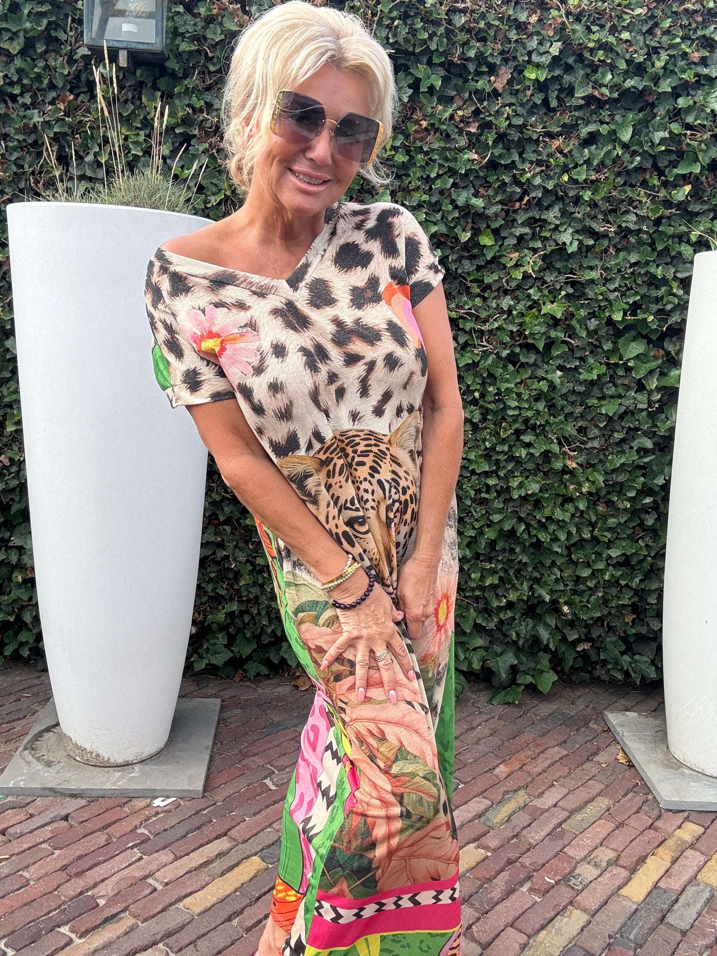 Dress Golden Bloom mouw 🌺