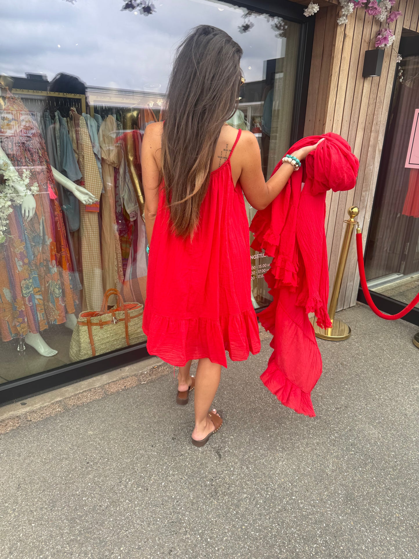 Jurkje kort Red Coral