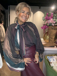 Blouse Stripe Bordeaux