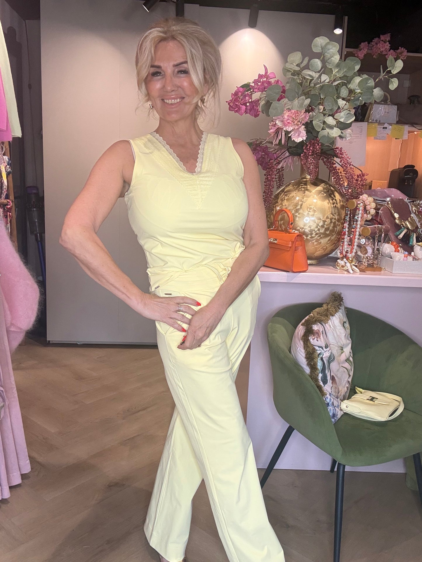 Mi Piace Top Lace Lemon Yellow MP202254