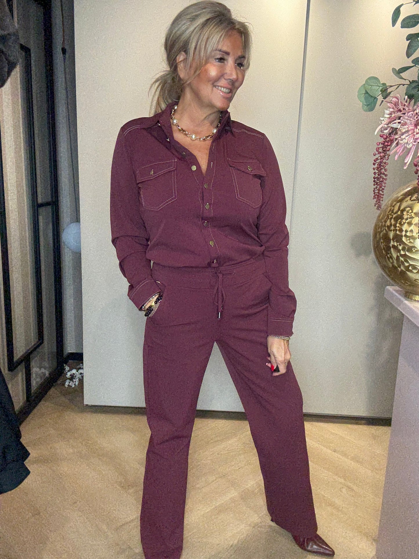 Mi Piace Blouse MP202730 Stitch Burgundy