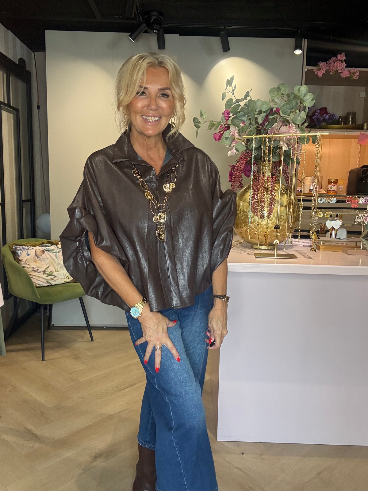 Bluse Emma Puh mørkebrun