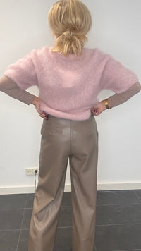 Pantalón de pierna recta Puh Taupe
