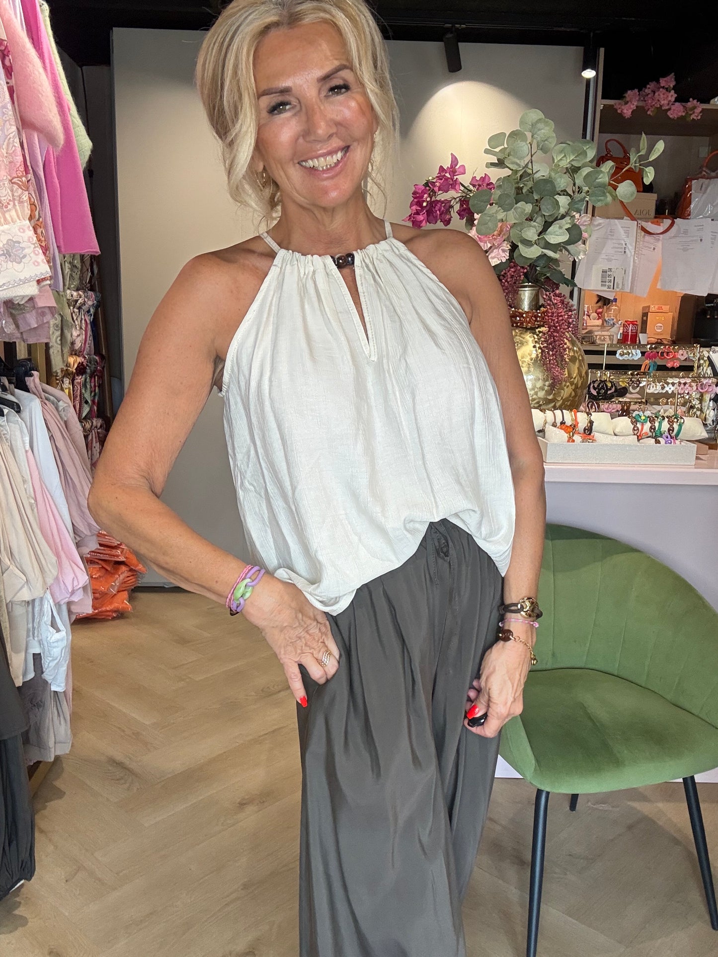 Halter top kraal off white