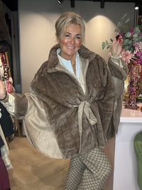 Poncho Jas Taupe