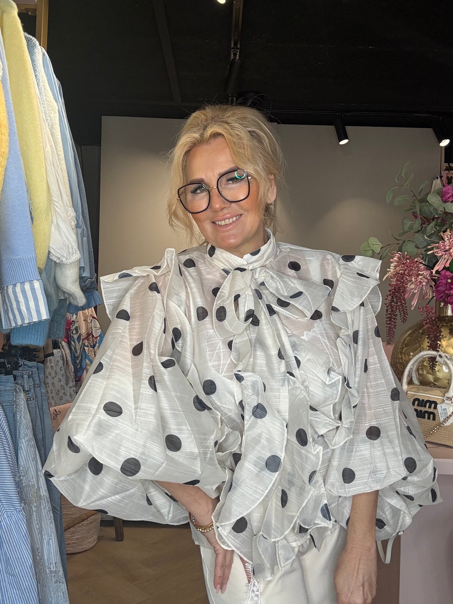 Blouse Polka Dot Roesel & Strik Beige