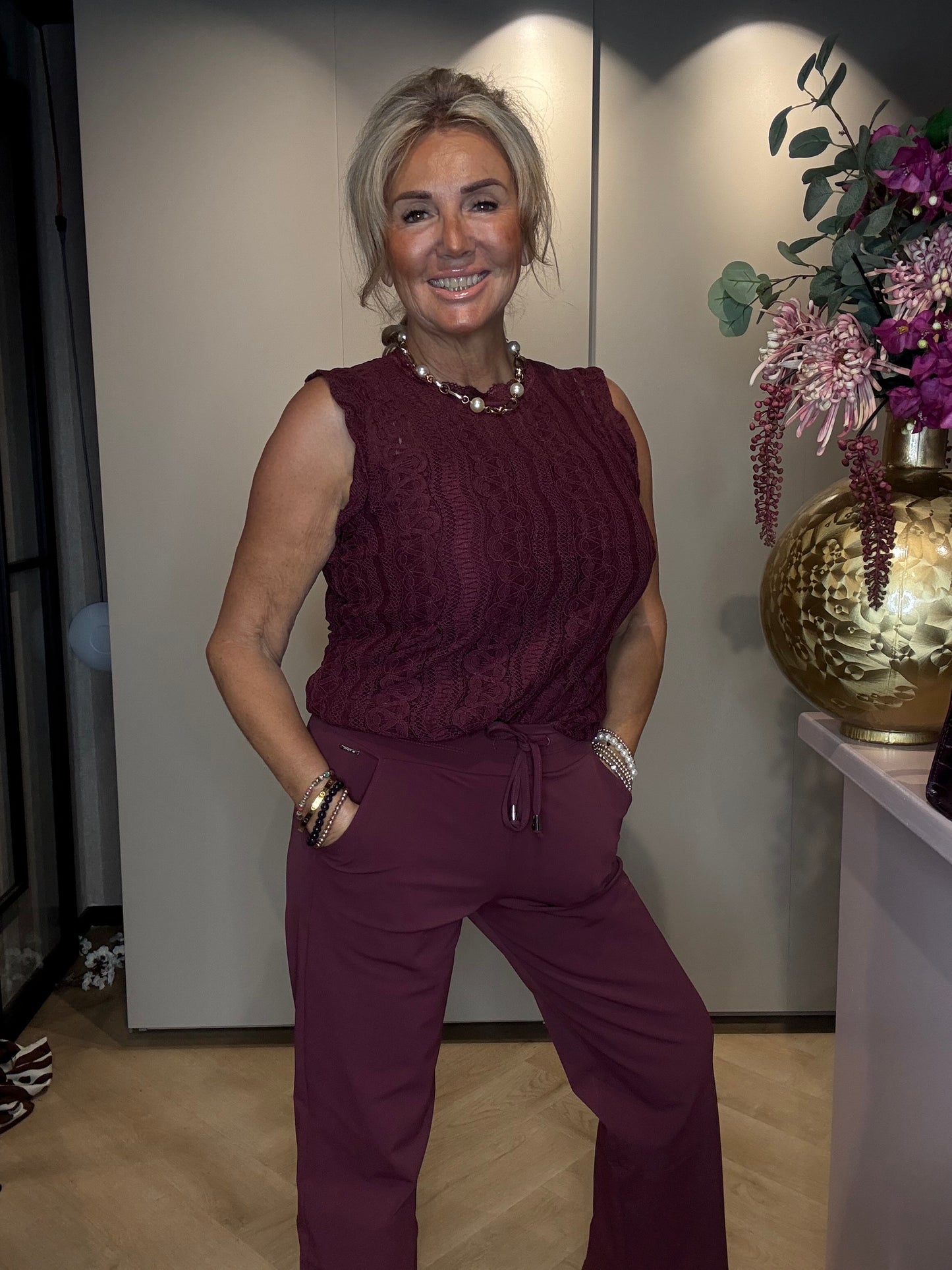 Mi Piace Top Burgundy Kant