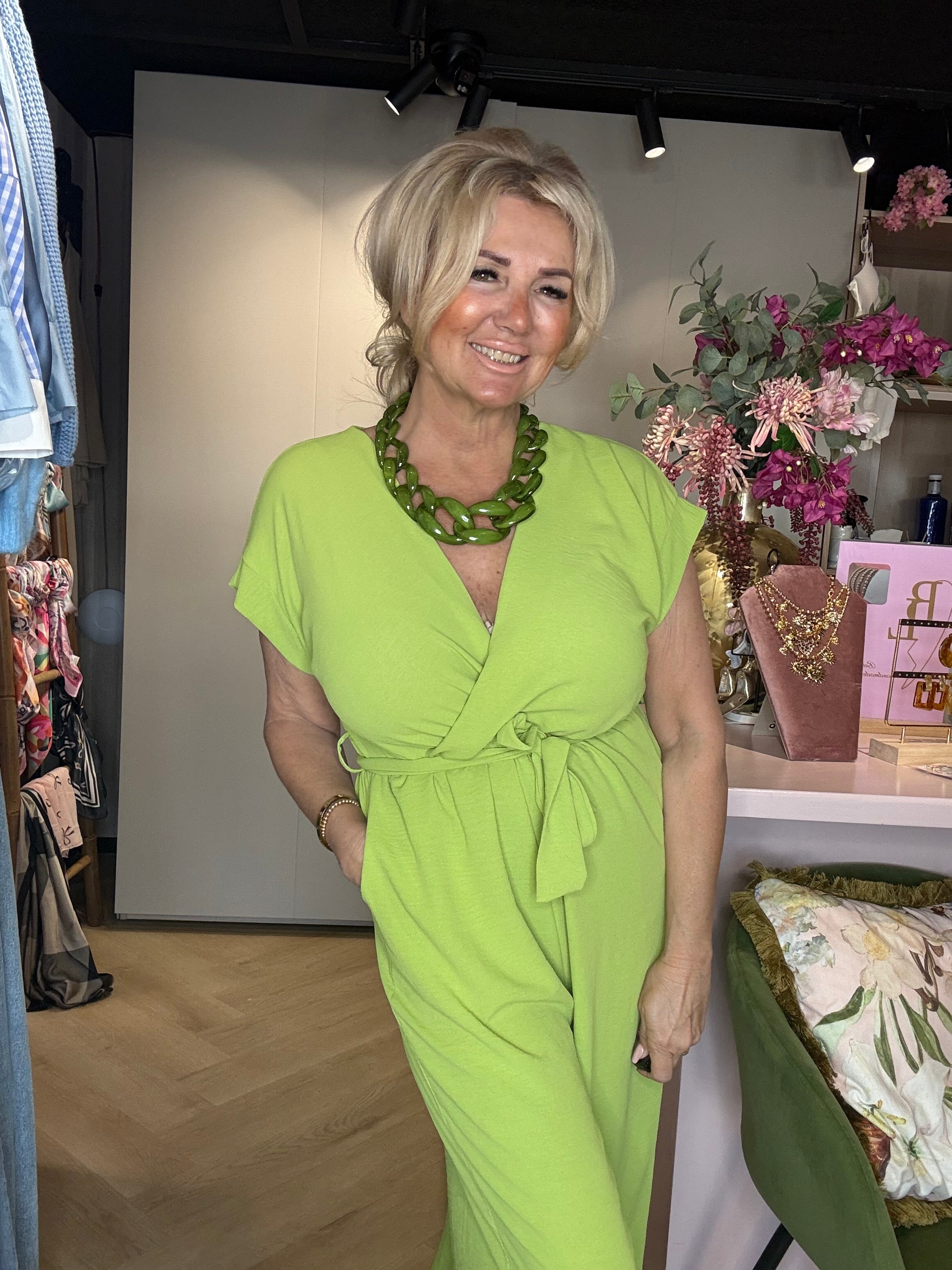 Jumpsuit Appelgroen