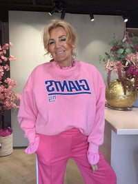 Jogpants streep fuchsia