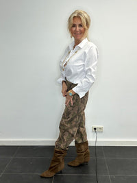 Broek Carly Camo elastische tailleband