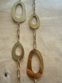Collier long Anneaux dorés