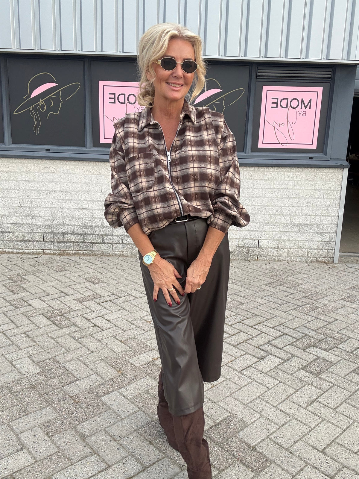Brown Flannel Blouse Jacket lizzy