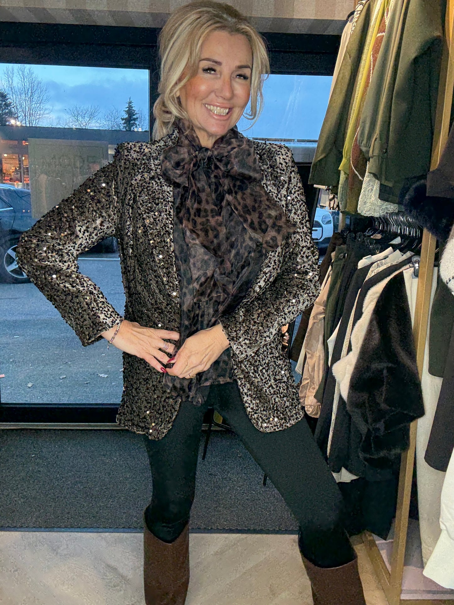 Colbert all over shine Bruin Taupe