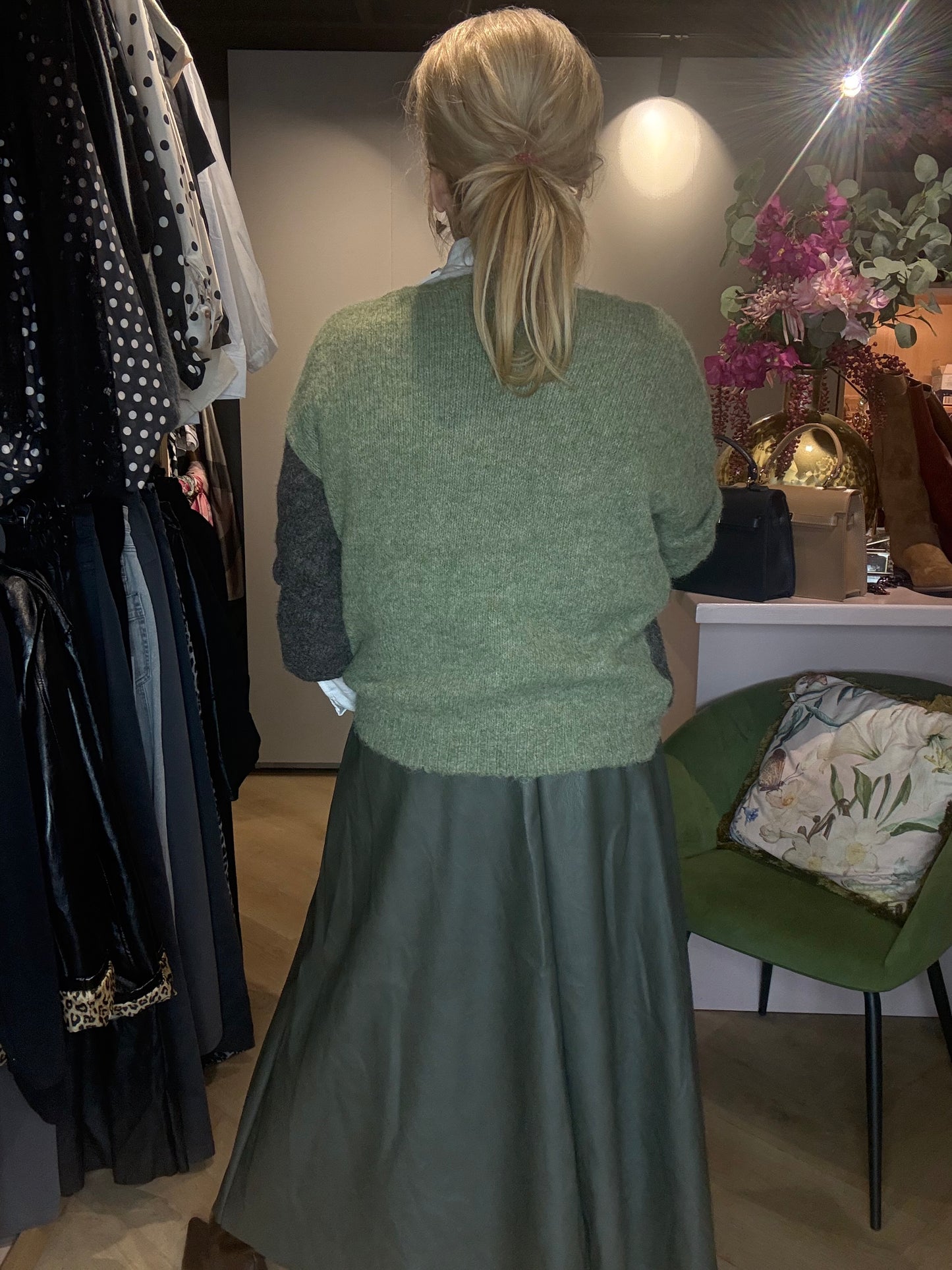 Trui ying yang Groen Bruin