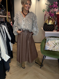 Leren Rok Puh Riem Bruin