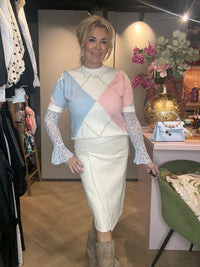 Nederdel Creme Puh Læderlook Alida