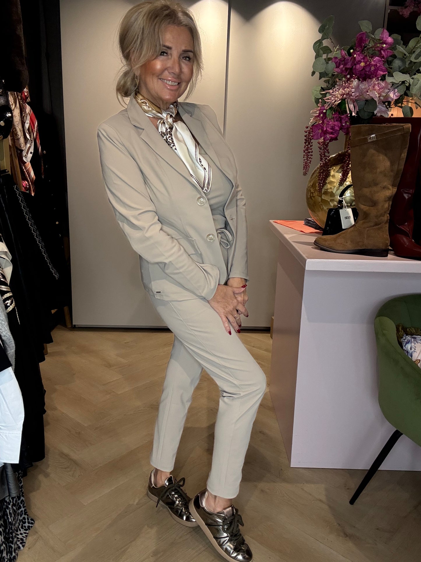 Mi Piace Bonded Travel Broek Skinny Latte MP202632