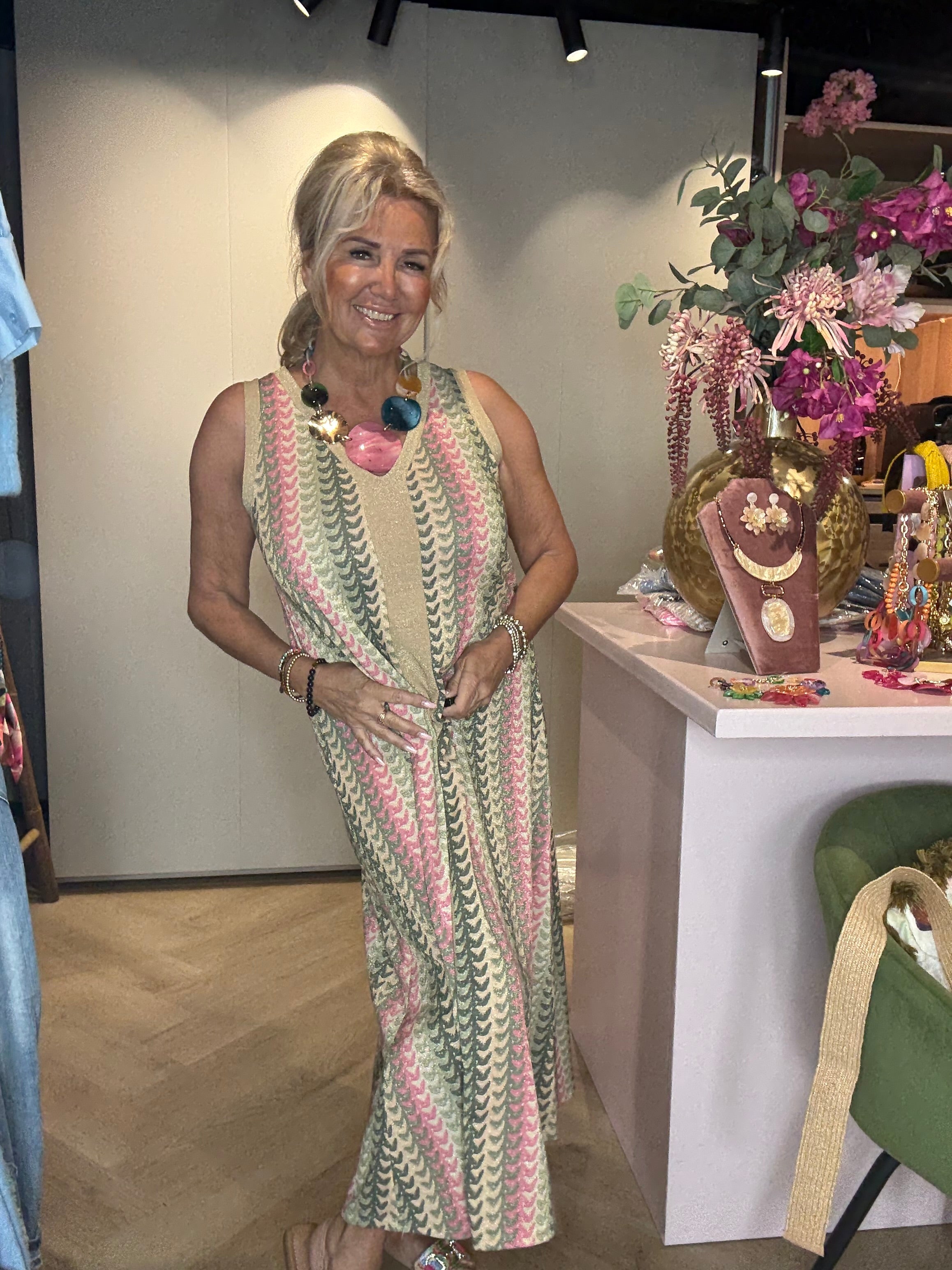 Jurk Luna Dress Linde Groen