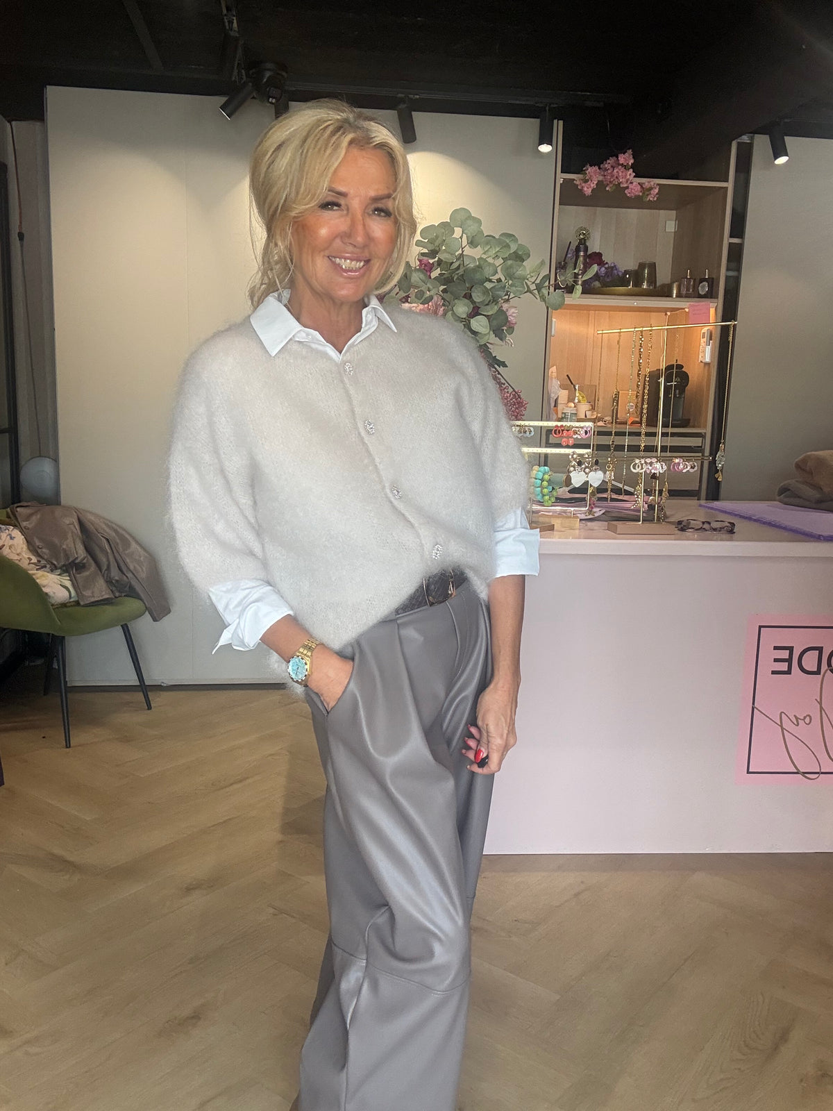 Broek culotte Puh Taupe