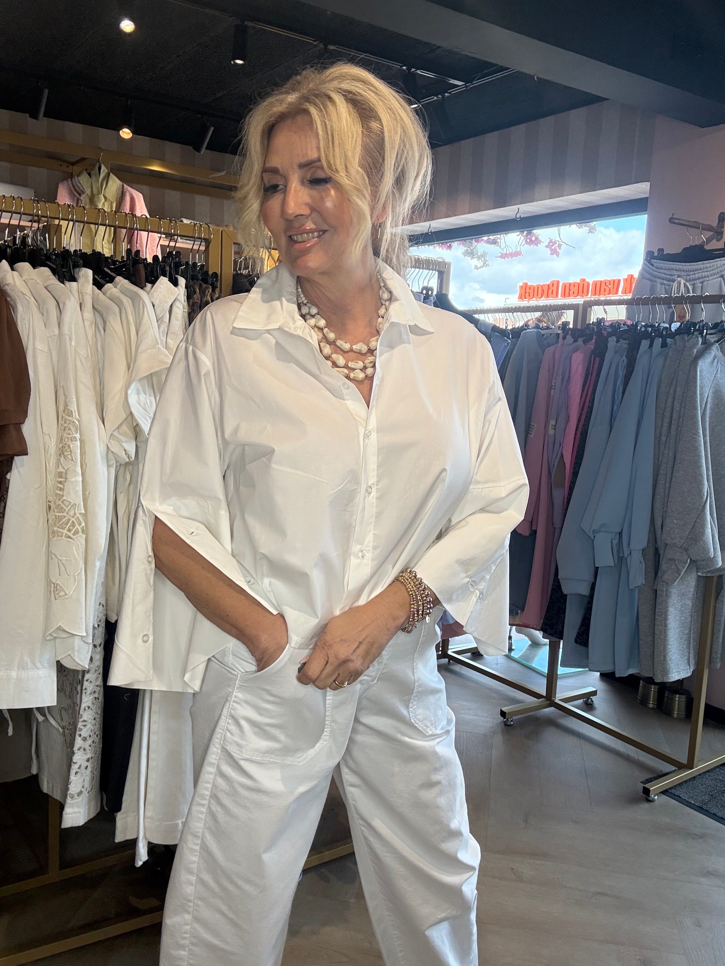 Bluse Mariëlle Weiß
