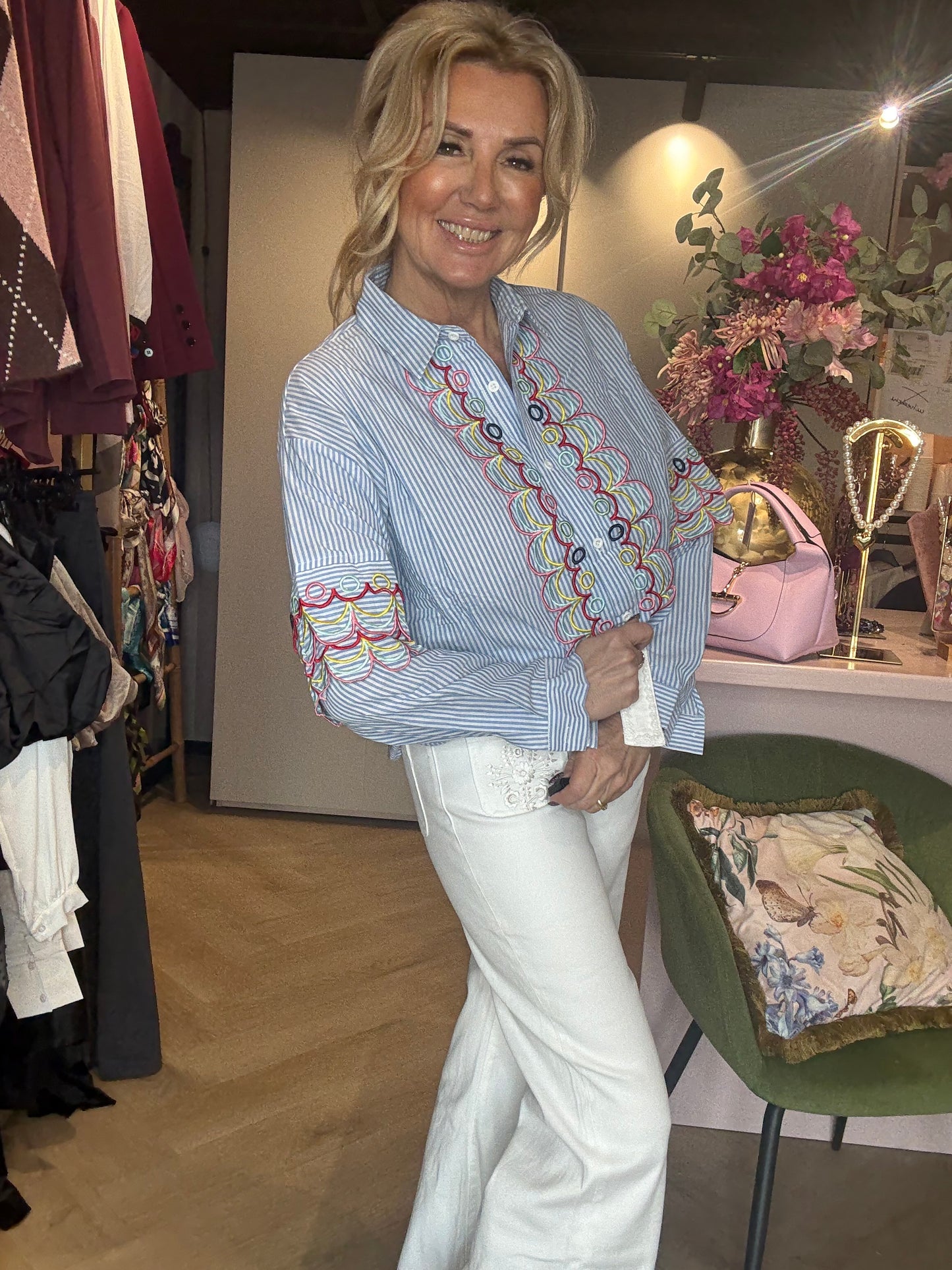 Blouse Multicolor Blauw