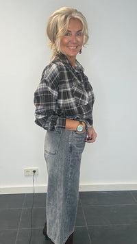 Culotte grå jeans