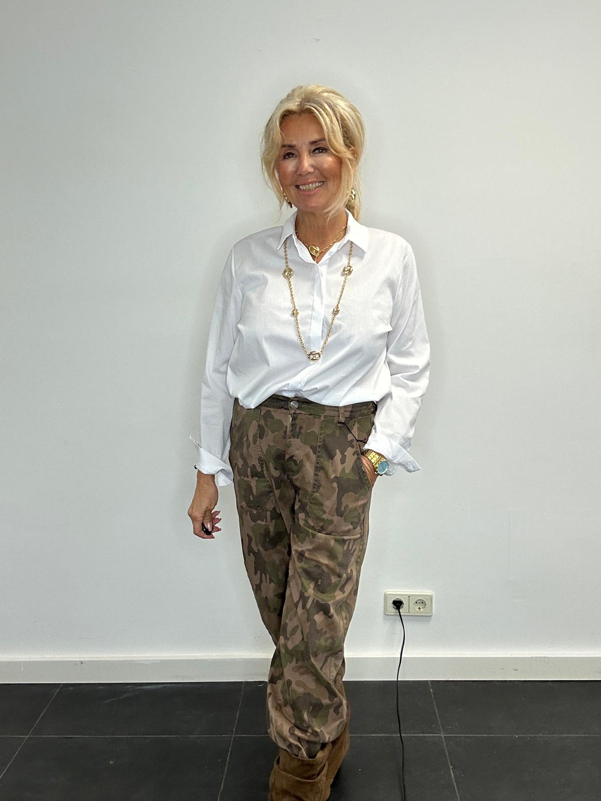 Broek Carly Camo elastische tailleband