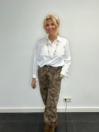 Broek Carly Camo elastische tailleband
