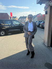 Broek Jill ballon grijs /Camel ruit