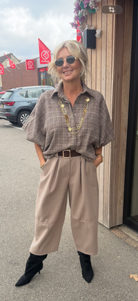 Blouse Jenny Ruit Bruin