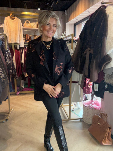 Legging zwart gevoerd