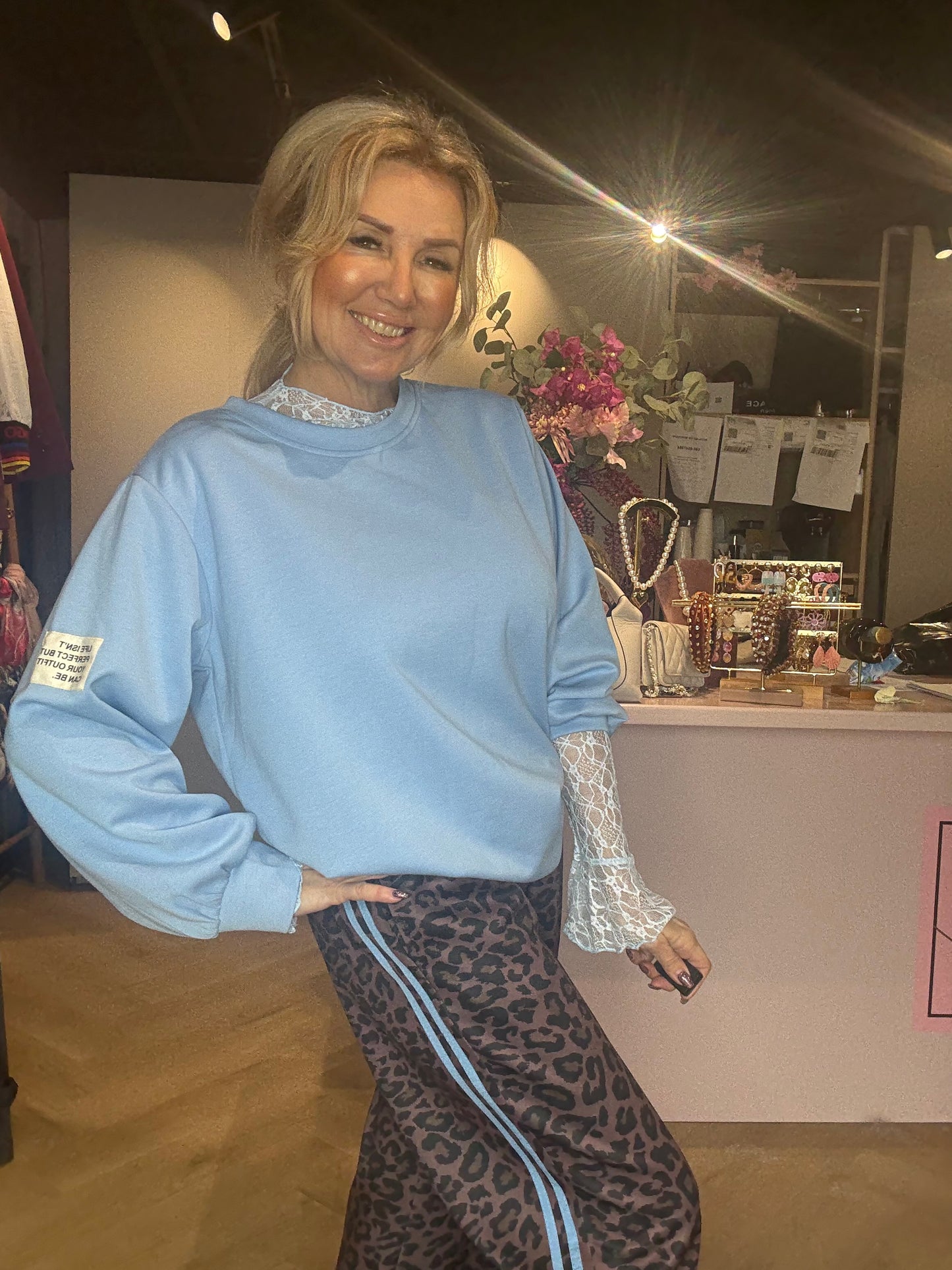 Panther Broek Stripe Blauw 💙