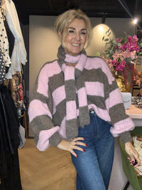 Vest met shawl Rose Taupe