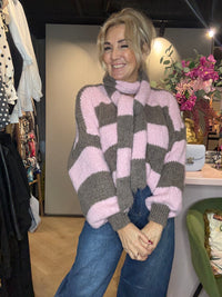 Vest met shawl Rose Taupe