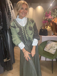 Trui ying yang Groen Bruin