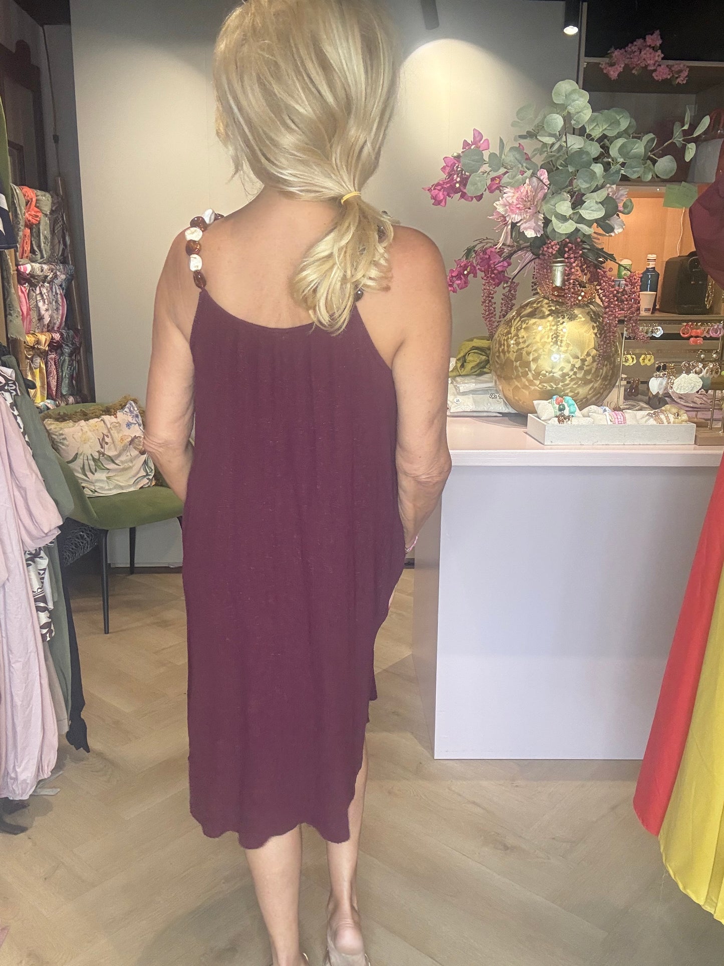 Jurk Barbados Kort Obergine