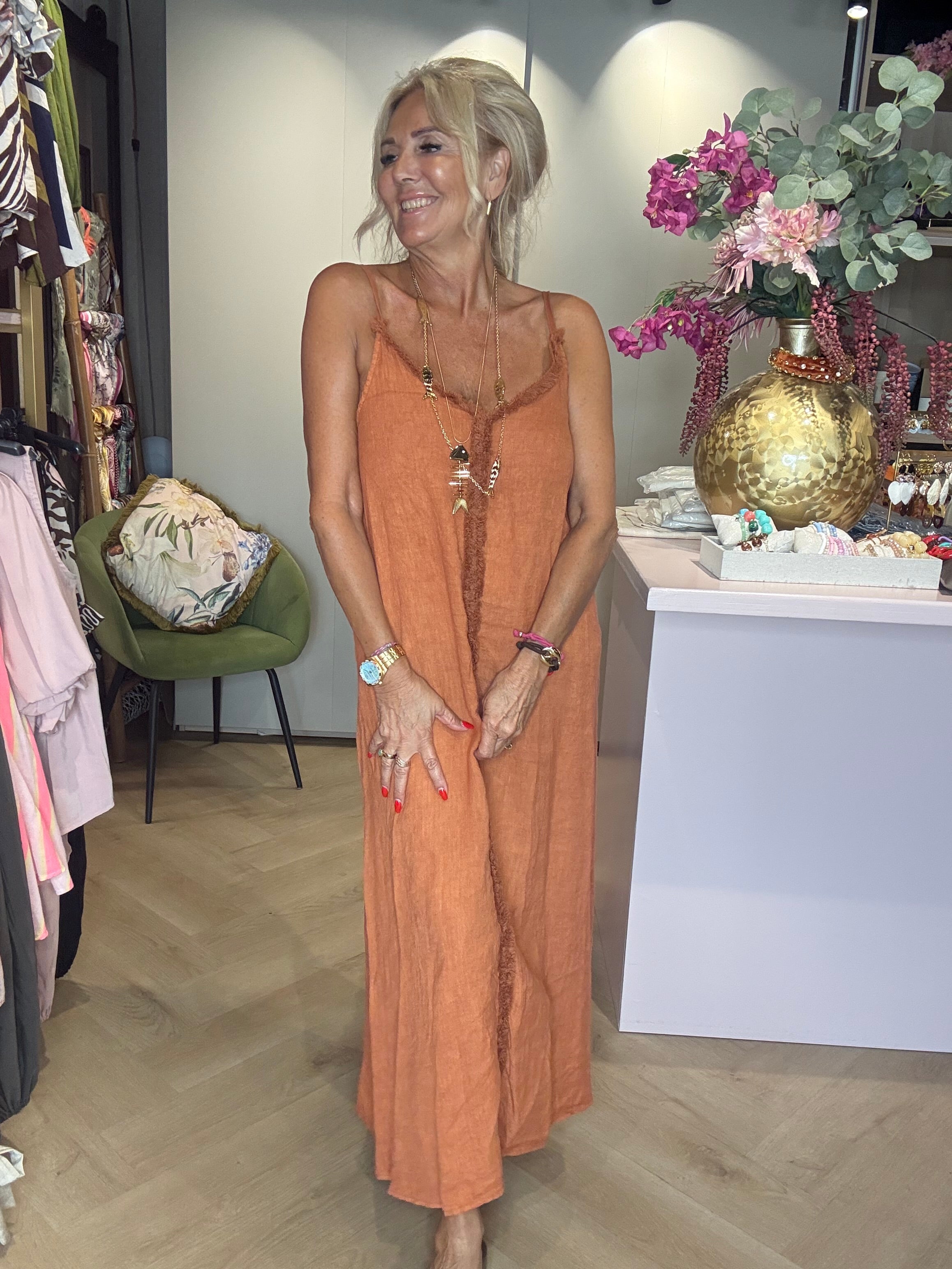 Kleid Brique Leinen