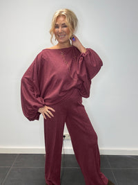 2 Delige set Comfy Balloon Burgundy