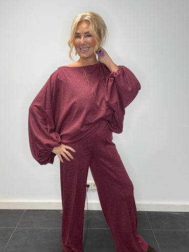 2-teiliges Set Comfy-Ballon-Burgundrot
