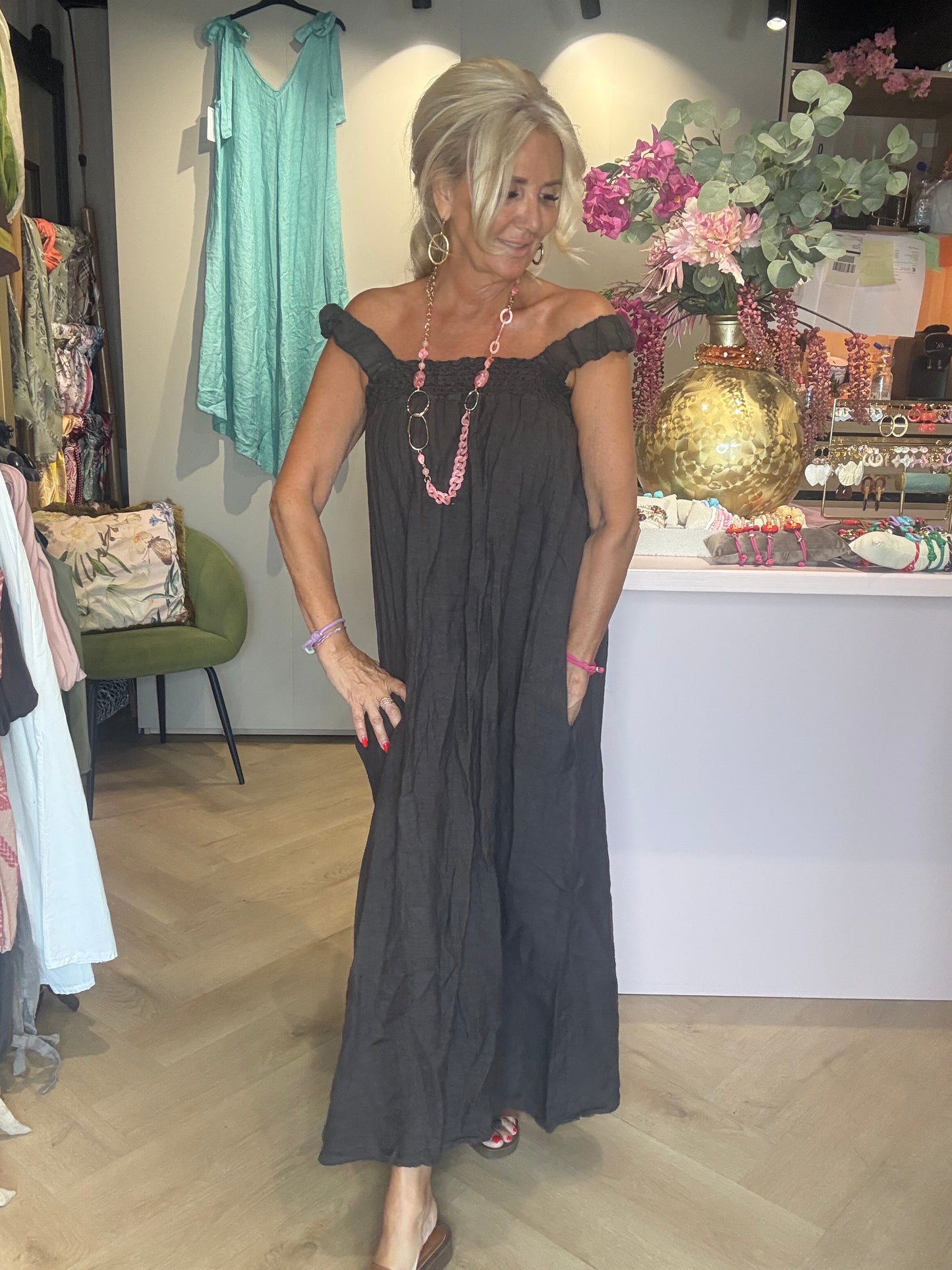 Dress Lina chocolate brown