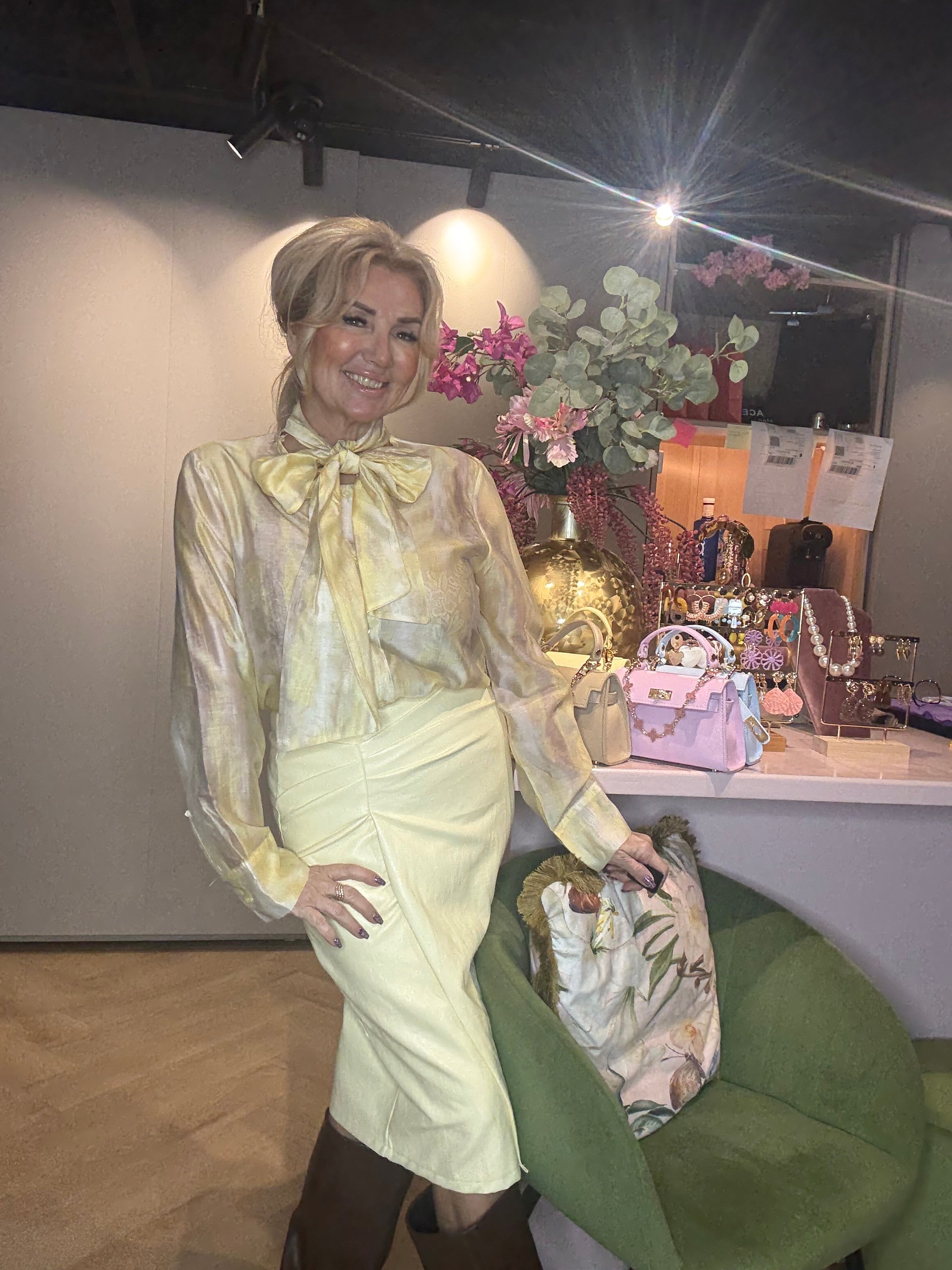 Alida Rok Puh Leatherlook Zacht Geel