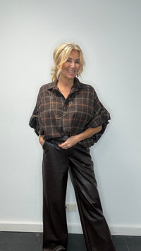 Blusen Emma mørkebrun Briek