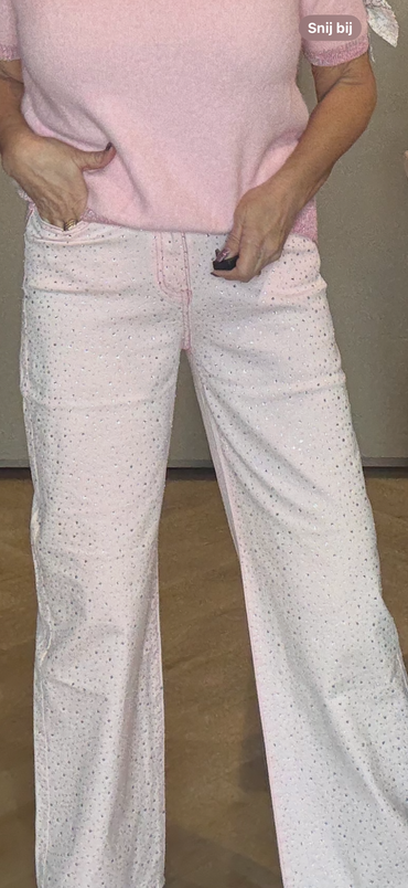 Zacht Rose Broek All Over Sparkle