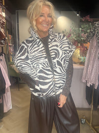 Bodywarmer zebra print Bruin