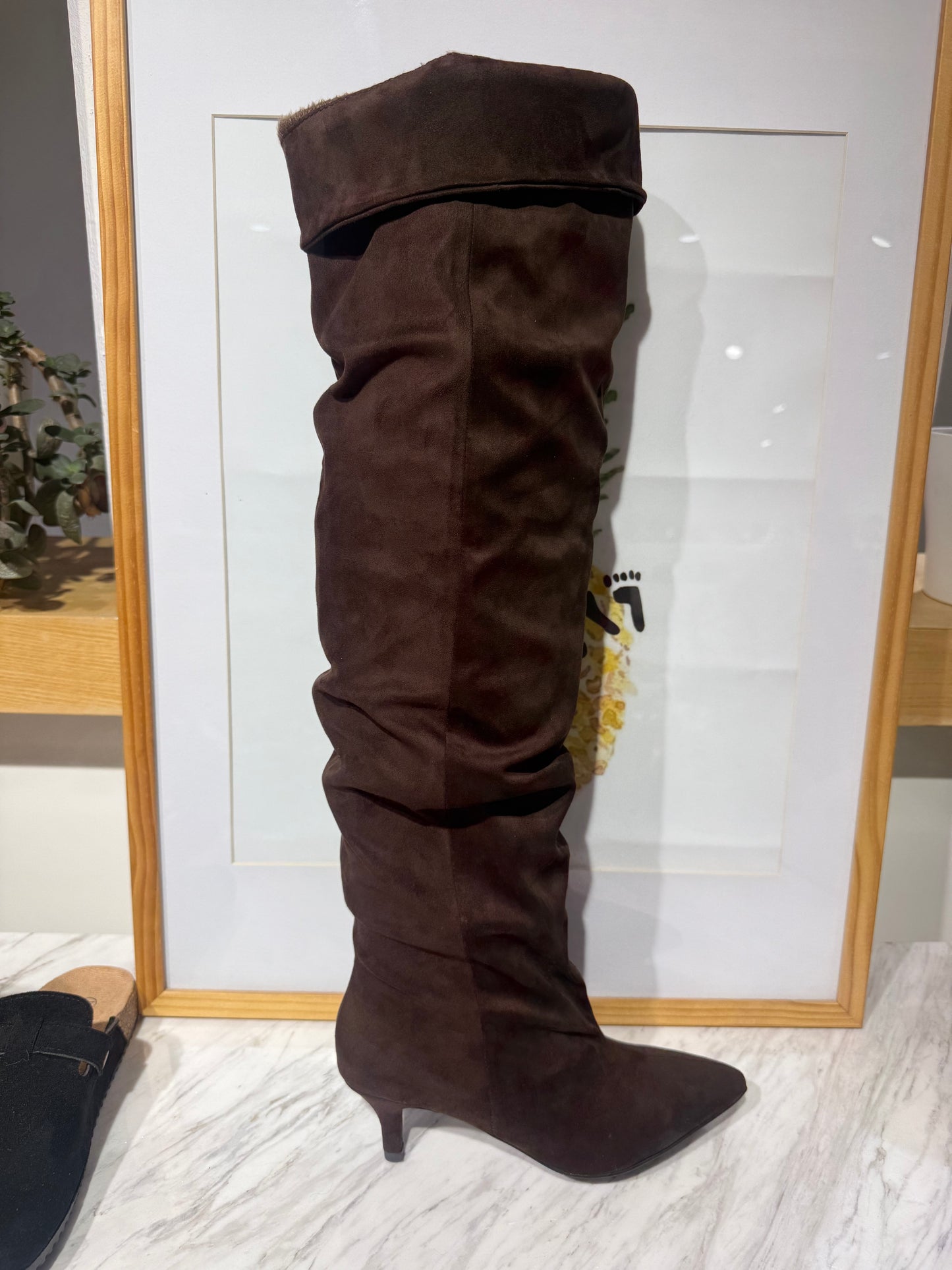 Overknee-støvler Queenie, brune
